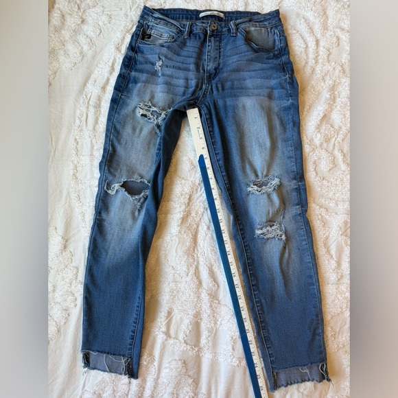KanCan Faded Denim Distressed  skinny Jeans - Picture 6 of 7